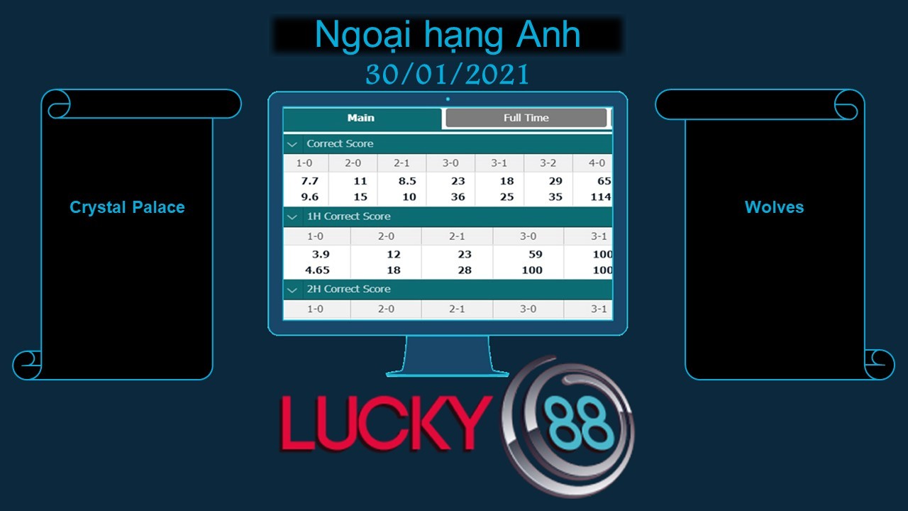 LUCKY88 Crystal Palace vs Wolves, Soi kèo bóng đá hôm nay 30/01/2021, Ngoại hạng Anh