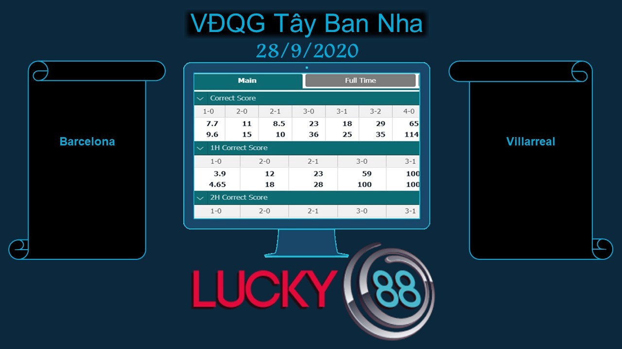 LUCKY88 Barcelona vs Villarreal , Soi kèo bóng đá hôm nay 28/09/2020, VĐQG Tây Ban Nha