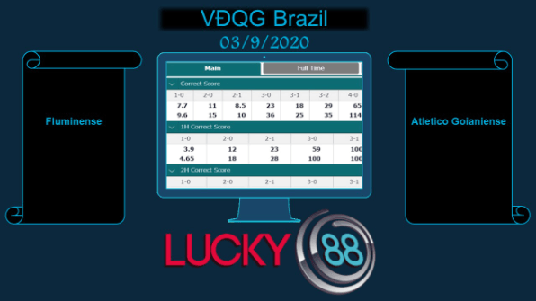 LUCKY88 Fluminense vs Atlético Goianiense , Soi kèo bóng đá hôm nay 03/09/2020, VĐQG Brazil