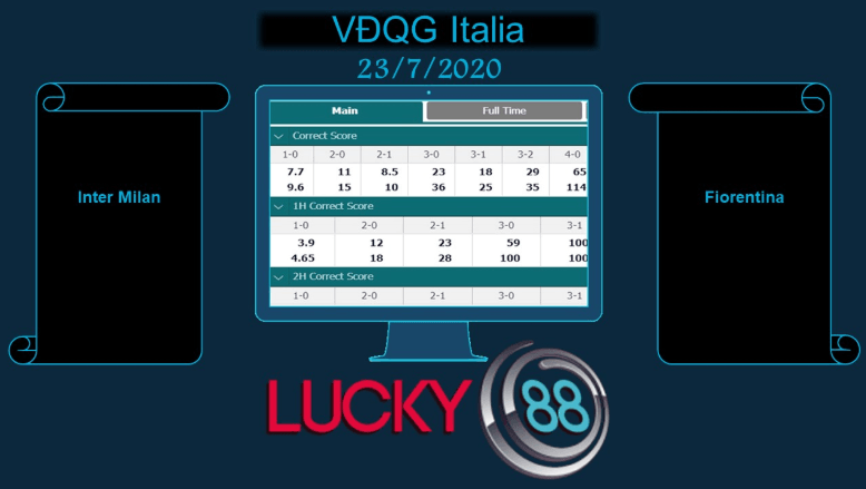 LUCKY88 Inter Milan vs Fiorentina , Soi kèo bóng đá hôm nay 23/07/2020, VĐQG Italia