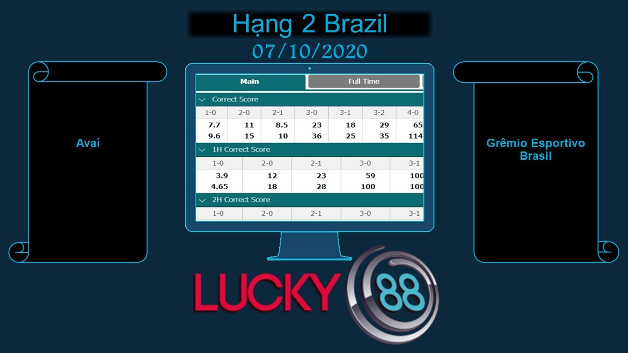 LUCKY88 Avaí vs Grêmio Esportivo Brasil , Soi kèo bóng đá hôm nay 07/10/2020, Hạng 2 Brazil