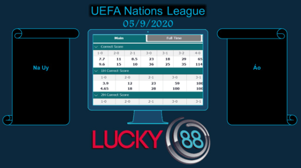 LUCKY88 Na Uy vs Áo , Soi kèo bóng đá hôm nay 05/09/2020,   UEFA Nations League