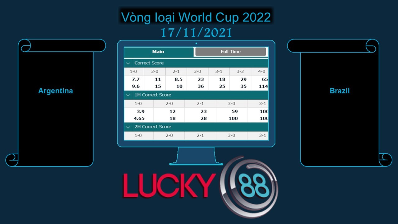 LUCKY88 Argentina vs Brazil , Soi kèo bóng đá hôm nay 17/11/2021,Vòng loại World Cup 2022