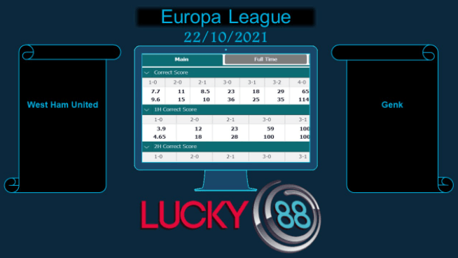LUCKY88 West Ham United vs Genk , Soi kèo bóng đá hôm nay 22/10/2021, Europa League