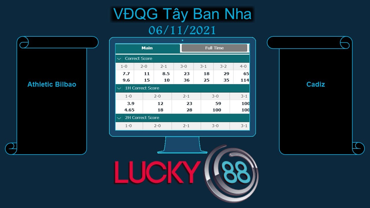 LUCKY88 Athletic Bilbao vs Cadiz  , Soi kèo bóng đá hôm nay 06/11/2021,  VĐQG Tây Ban Nha