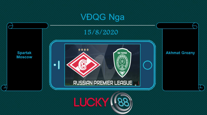 LUCKY88 Spartak Moscow vs Akhmat Grozny , Tip bóng đá miễn phí ngày 15/08/2020