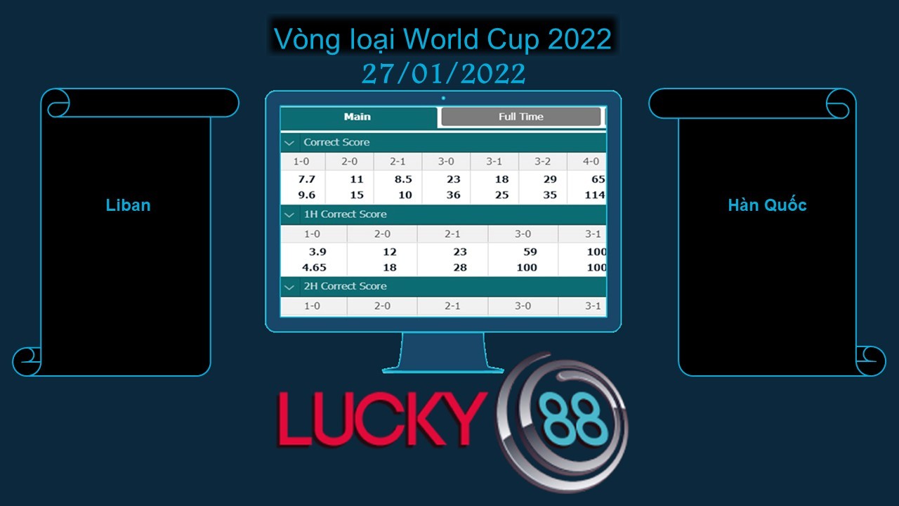 LUCKY88 Liban vs Hàn Quốc , Soi kèo bóng đá hôm nay 27/01/2022, Vòng loại World Cup 2022