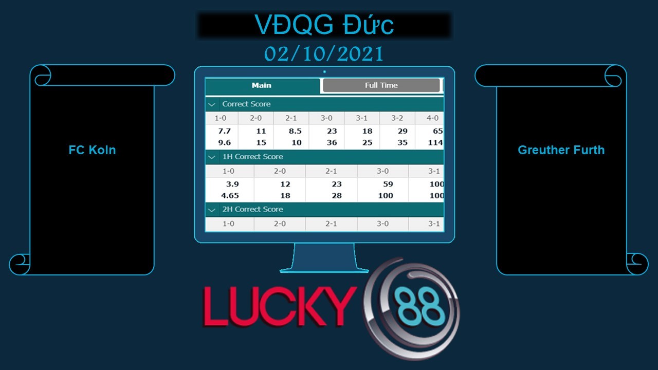 LUCKY88 FC Koln vs Greuther Furth , Soi kèo bóng đá hôm nay 02/10/2021, VĐQG Đức