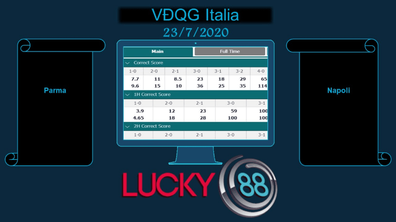 LUCKY88 Parma vs Napoli , Soi kèo bóng đá hôm nay 23/07/2020, VĐQG Italia