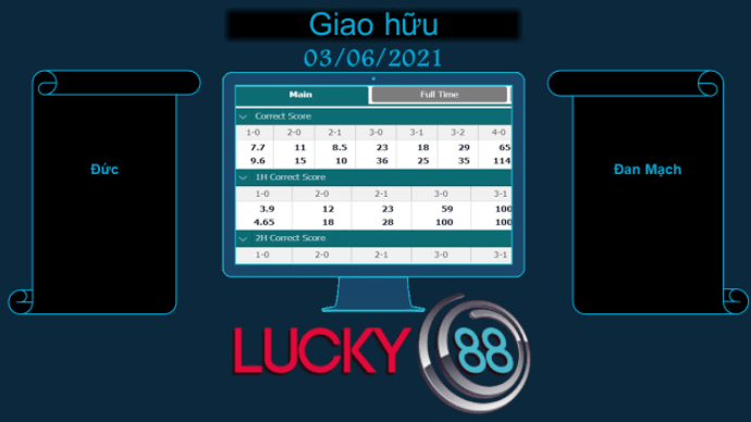 LUCKY88 Đức vs Đan Mạch , Soi kèo bóng đá hôm nay 03/06/2021, Giao hữu